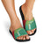 Custom Guyana Football Slide Sandals Go Golden Jaguars Green Version - Wonder Print Shop