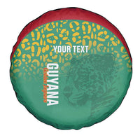 Custom Guyana Football Spare Tire Cover Go Golden Jaguars Green Version - Wonder Print Shop