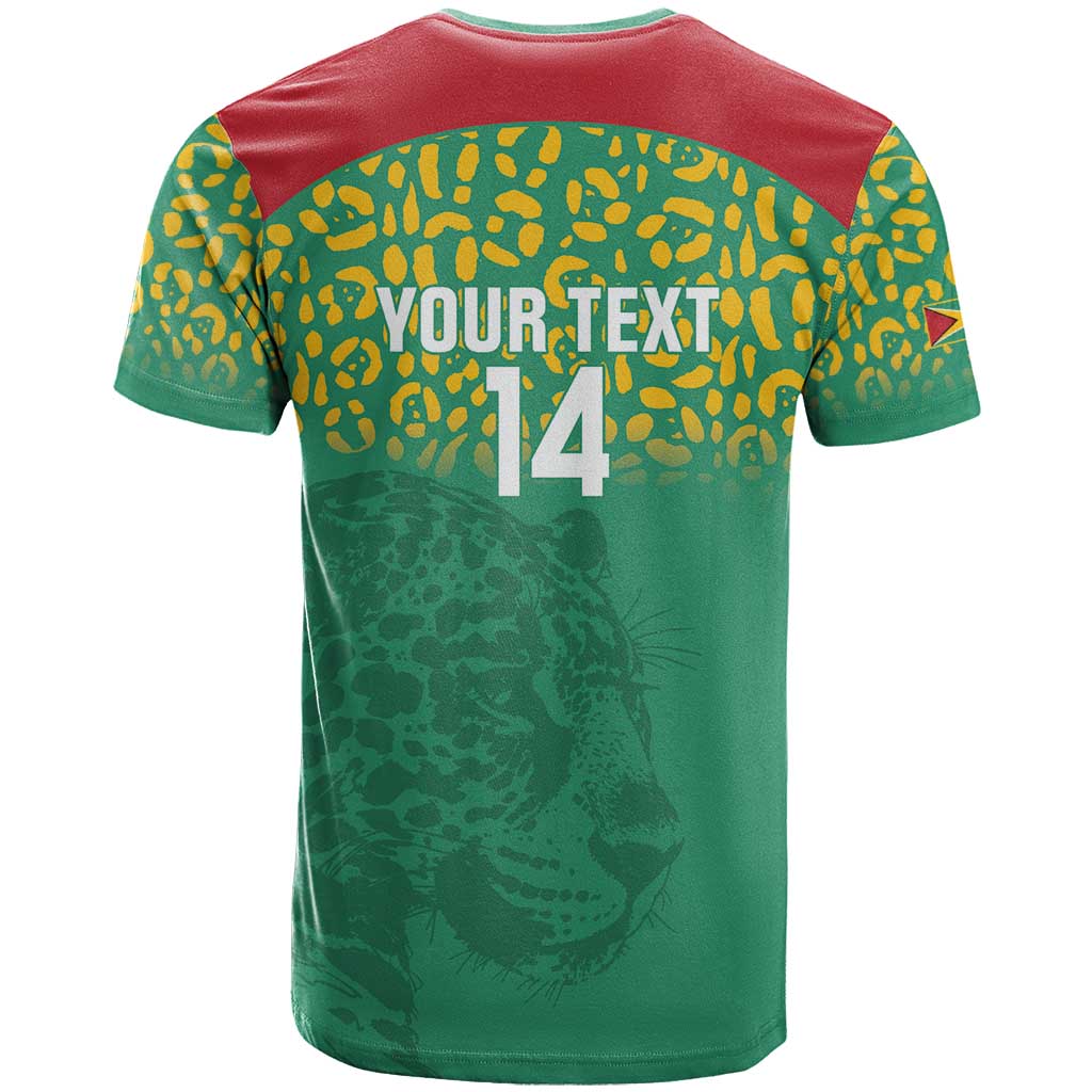 Custom Guyana Football T Shirt Go Golden Jaguars Green Version - Wonder Print Shop