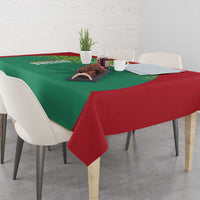 Custom Guyana Football Tablecloth Go Golden Jaguars Green Version - Wonder Print Shop