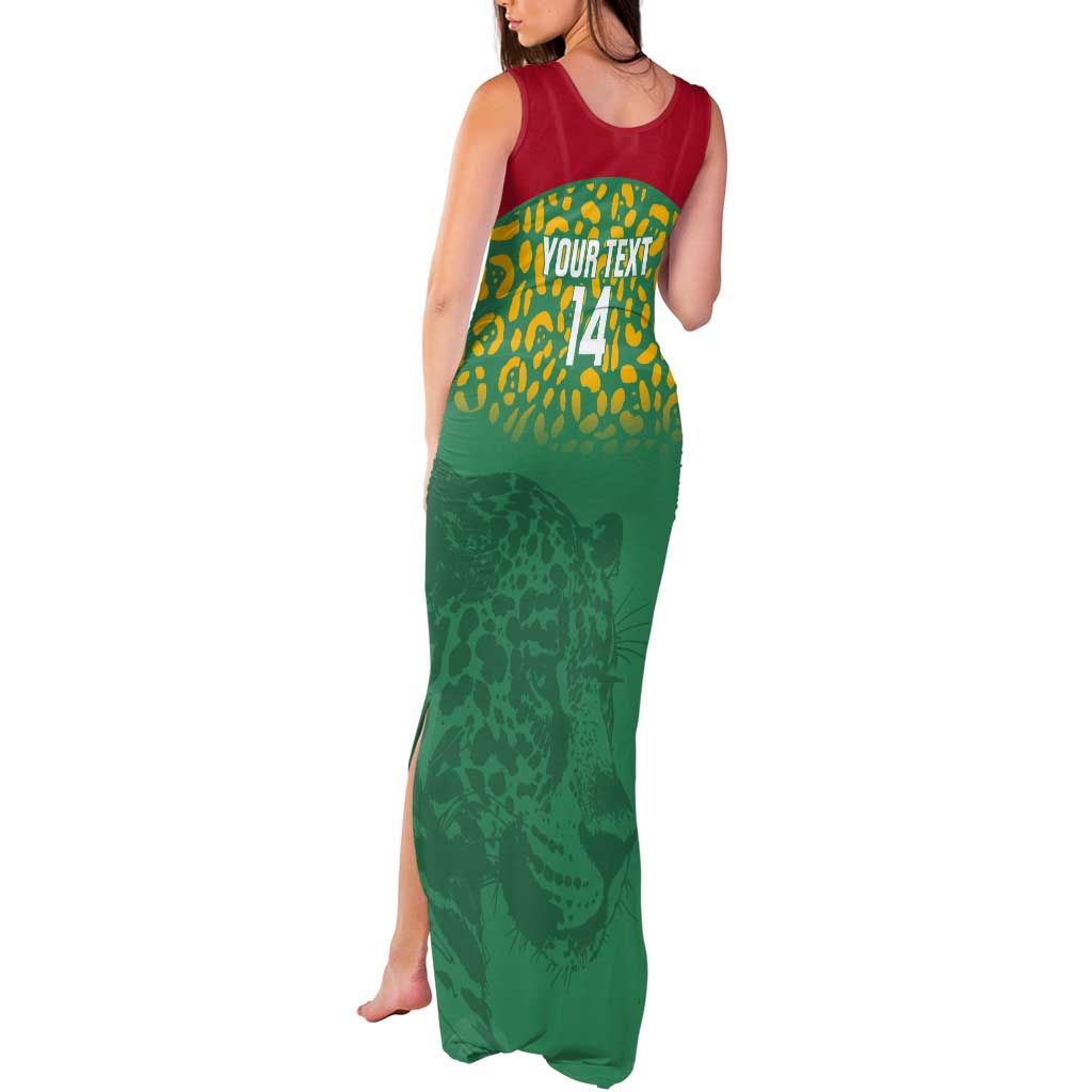 Custom Guyana Football Tank Maxi Dress Go Golden Jaguars Green Version - Wonder Print Shop