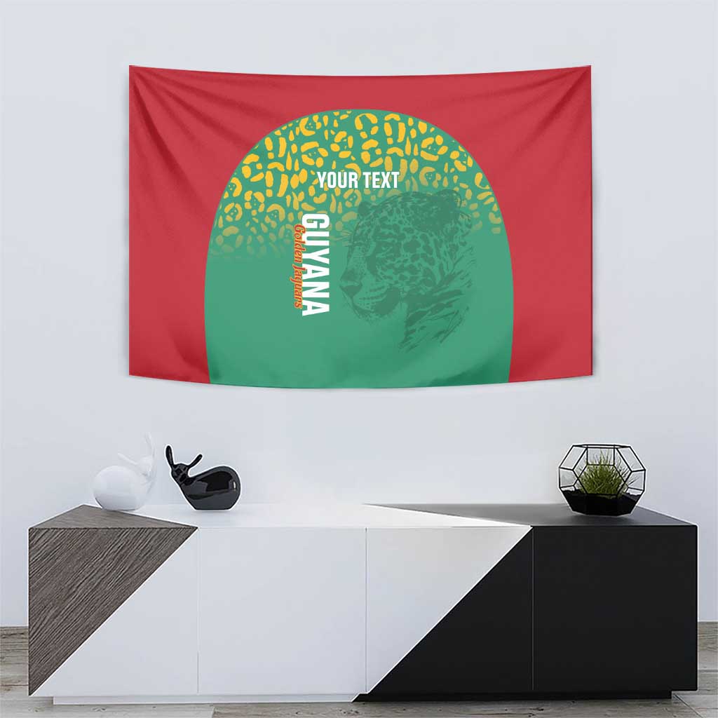 Custom Guyana Football Tapestry Go Golden Jaguars Green Version - Wonder Print Shop