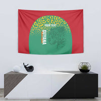 Custom Guyana Football Tapestry Go Golden Jaguars Green Version - Wonder Print Shop