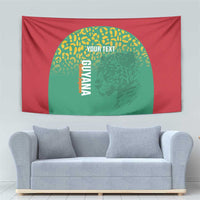 Custom Guyana Football Tapestry Go Golden Jaguars Green Version - Wonder Print Shop