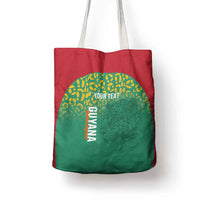 Custom Guyana Football Tote Bag Go Golden Jaguars Green Version - Wonder Print Shop