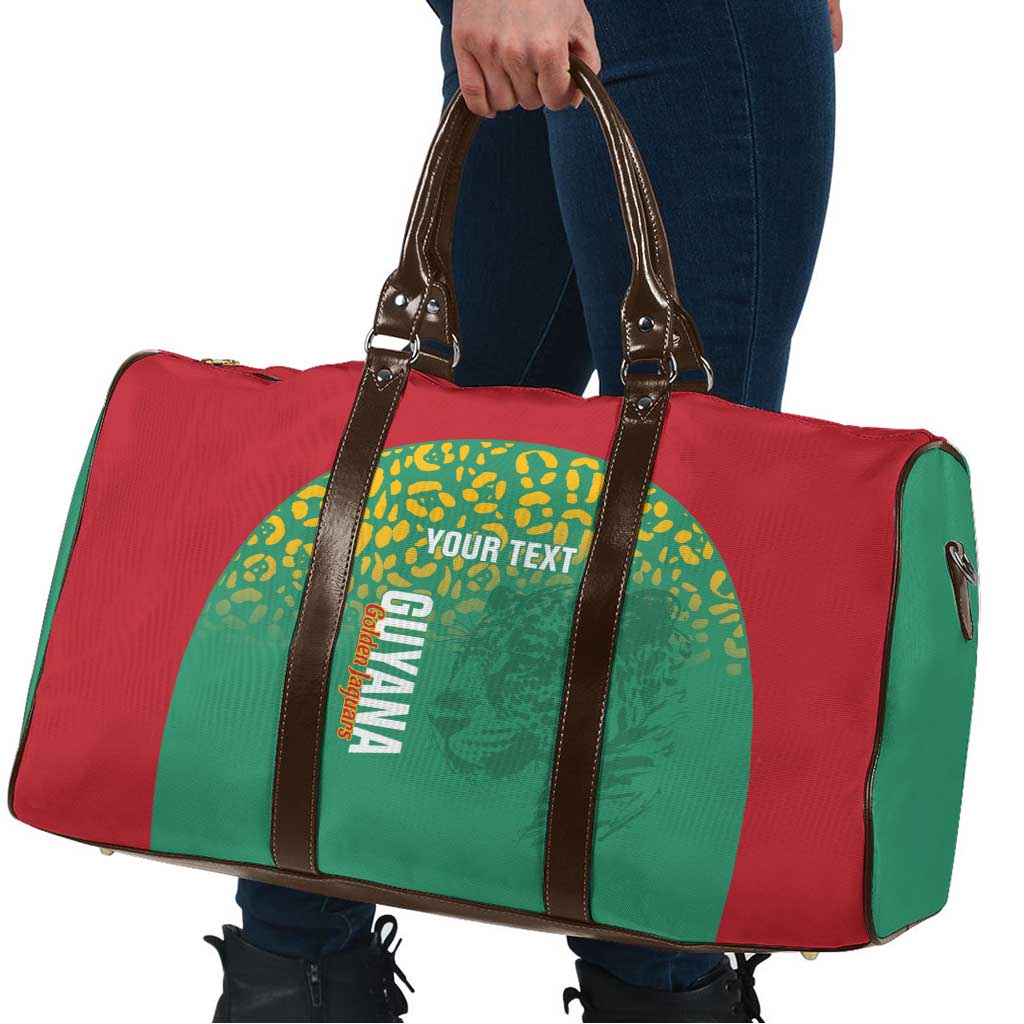 Custom Guyana Football Travel Bag Go Golden Jaguars Green Version - Wonder Print Shop