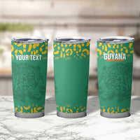 Custom Guyana Football Tumbler Cup Go Golden Jaguars Green Version - Wonder Print Shop