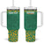 Custom Guyana Football Tumbler With Handle Go Golden Jaguars Green Version - Wonder Print Shop