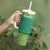 Custom Guyana Football Tumbler With Handle Go Golden Jaguars Green Version - Wonder Print Shop