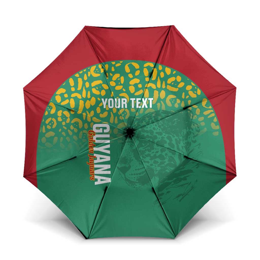 Custom Guyana Football Umbrella Go Golden Jaguars Green Version - Wonder Print Shop