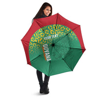 Custom Guyana Football Umbrella Go Golden Jaguars Green Version - Wonder Print Shop