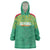 Custom Guyana Football Wearable Blanket Hoodie Go Golden Jaguars Green Version - Wonder Print Shop