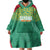 Custom Guyana Football Wearable Blanket Hoodie Go Golden Jaguars Green Version - Wonder Print Shop