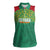 Custom Guyana Football Women Sleeveless Polo Shirt Go Golden Jaguars Green Version - Wonder Print Shop