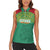 Custom Guyana Football Women Sleeveless Polo Shirt Go Golden Jaguars Green Version - Wonder Print Shop
