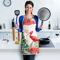 Trinidad And Tobago Christmas Apron Scarlet Ibis Wild Poinsettia Watercolor - Wonder Print Shop