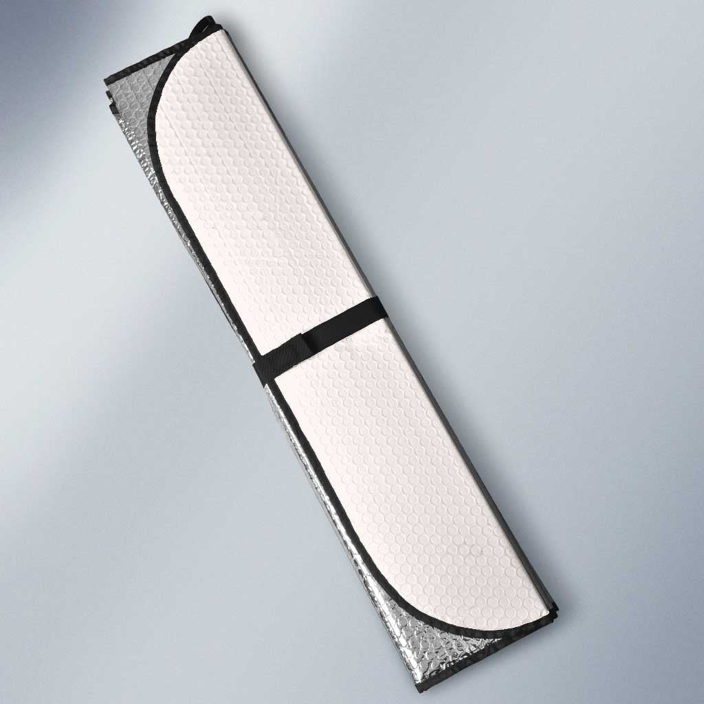 Trinidad And Tobago Christmas Auto Sun Shade Scarlet Ibis Wild Poinsettia Watercolor - Wonder Print Shop