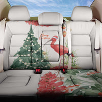 Trinidad And Tobago Christmas Back Car Seat Cover Scarlet Ibis Wild Poinsettia Watercolor - Wonder Print Shop