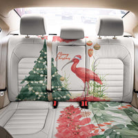 Trinidad And Tobago Christmas Back Car Seat Cover Scarlet Ibis Wild Poinsettia Watercolor - Wonder Print Shop