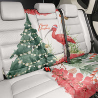 Trinidad And Tobago Christmas Back Car Seat Cover Scarlet Ibis Wild Poinsettia Watercolor - Wonder Print Shop