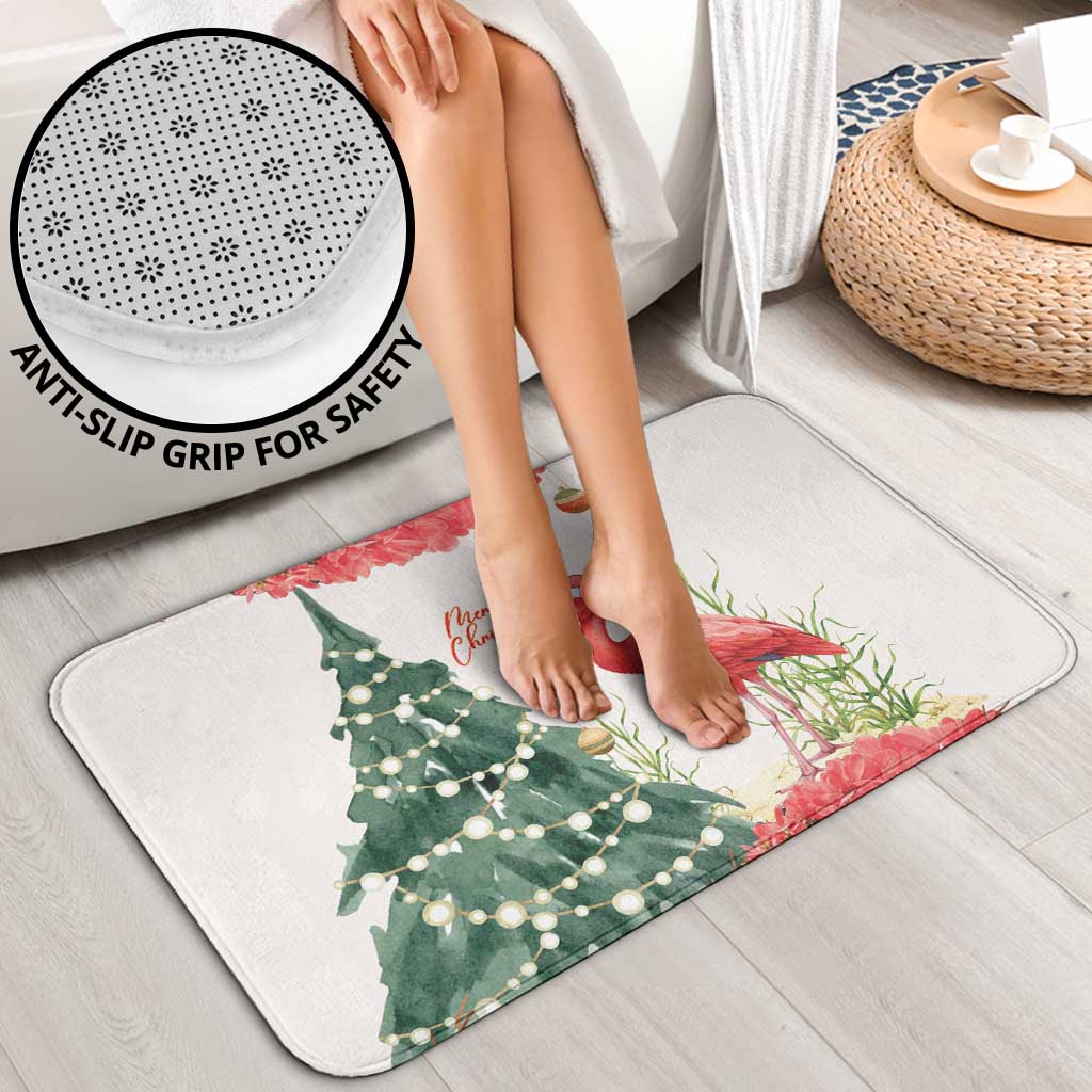 Trinidad And Tobago Christmas Bathroom Set Scarlet Ibis Wild Poinsettia Watercolor - Wonder Print Shop