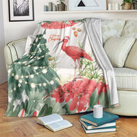 Trinidad And Tobago Christmas Blanket Scarlet Ibis Wild Poinsettia Watercolor - Wonder Print Shop