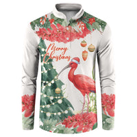 Personalized Trinidad And Tobago Christmas Button Sweatshirt Scarlet Ibis Wild Poinsettia Watercolor - Wonder Print Shop