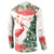 Personalized Trinidad And Tobago Christmas Button Sweatshirt Scarlet Ibis Wild Poinsettia Watercolor - Wonder Print Shop