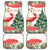 Personalized Trinidad And Tobago Christmas Car Mats Scarlet Ibis Wild Poinsettia Watercolor - Wonder Print Shop