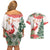 Personalized Trinidad And Tobago Christmas Couples Matching Off Shoulder Short Dress and Hawaiian Shirt Scarlet Ibis Wild Poinsettia Watercolor - Wonder Print Shop