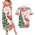Personalized Trinidad And Tobago Christmas Couples Matching Summer Maxi Dress and Hawaiian Shirt Scarlet Ibis Wild Poinsettia Watercolor - Wonder Print Shop