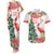 Personalized Trinidad And Tobago Christmas Couples Matching Tank Maxi Dress and Hawaiian Shirt Scarlet Ibis Wild Poinsettia Watercolor - Wonder Print Shop