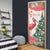 Personalized Trinidad And Tobago Christmas Door Cover Scarlet Ibis Wild Poinsettia Watercolor - Wonder Print Shop