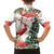 Personalized Trinidad And Tobago Christmas Family Matching Off The Shoulder Long Sleeve Dress and Hawaiian Shirt Scarlet Ibis Wild Poinsettia Watercolor - Wonder Print Shop