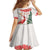 Personalized Trinidad And Tobago Christmas Family Matching Off The Shoulder Long Sleeve Dress and Hawaiian Shirt Scarlet Ibis Wild Poinsettia Watercolor - Wonder Print Shop