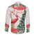 Personalized Trinidad And Tobago Christmas Family Matching Off The Shoulder Long Sleeve Dress and Hawaiian Shirt Scarlet Ibis Wild Poinsettia Watercolor - Wonder Print Shop