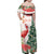 Personalized Trinidad And Tobago Christmas Family Matching Off Shoulder Maxi Dress and Hawaiian Shirt Scarlet Ibis Wild Poinsettia Watercolor - Wonder Print Shop