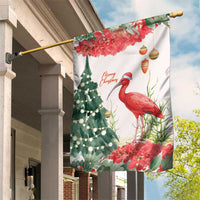 Trinidad And Tobago Christmas Garden Flag Scarlet Ibis Wild Poinsettia Watercolor - Wonder Print Shop