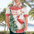 Personalized Trinidad And Tobago Christmas Hawaiian Shirt Scarlet Ibis Wild Poinsettia Watercolor - Wonder Print Shop