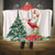 Trinidad And Tobago Christmas Hooded Blanket Scarlet Ibis Wild Poinsettia Watercolor - Wonder Print Shop