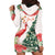 Personalized Trinidad And Tobago Christmas Hoodie Dress Scarlet Ibis Wild Poinsettia Watercolor - Wonder Print Shop