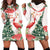 Personalized Trinidad And Tobago Christmas Hoodie Dress Scarlet Ibis Wild Poinsettia Watercolor - Wonder Print Shop