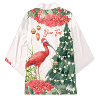 Personalized Trinidad And Tobago Christmas Kimono Scarlet Ibis Wild Poinsettia Watercolor - Wonder Print Shop
