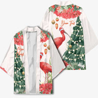 Personalized Trinidad And Tobago Christmas Kimono Scarlet Ibis Wild Poinsettia Watercolor - Wonder Print Shop