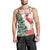 Personalized Trinidad And Tobago Christmas Men Tank Top Scarlet Ibis Wild Poinsettia Watercolor - Wonder Print Shop