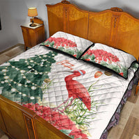Trinidad And Tobago Christmas Quilt Bed Set Scarlet Ibis Wild Poinsettia Watercolor - Wonder Print Shop