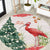 Trinidad And Tobago Christmas Round Carpet Scarlet Ibis Wild Poinsettia Watercolor - Wonder Print Shop
