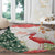 Trinidad And Tobago Christmas Round Carpet Scarlet Ibis Wild Poinsettia Watercolor - Wonder Print Shop