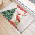 Trinidad And Tobago Christmas Rubber Doormat Scarlet Ibis Wild Poinsettia Watercolor - Wonder Print Shop