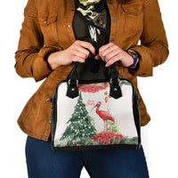Trinidad And Tobago Christmas Shoulder Handbag Scarlet Ibis Wild Poinsettia Watercolor - Wonder Print Shop